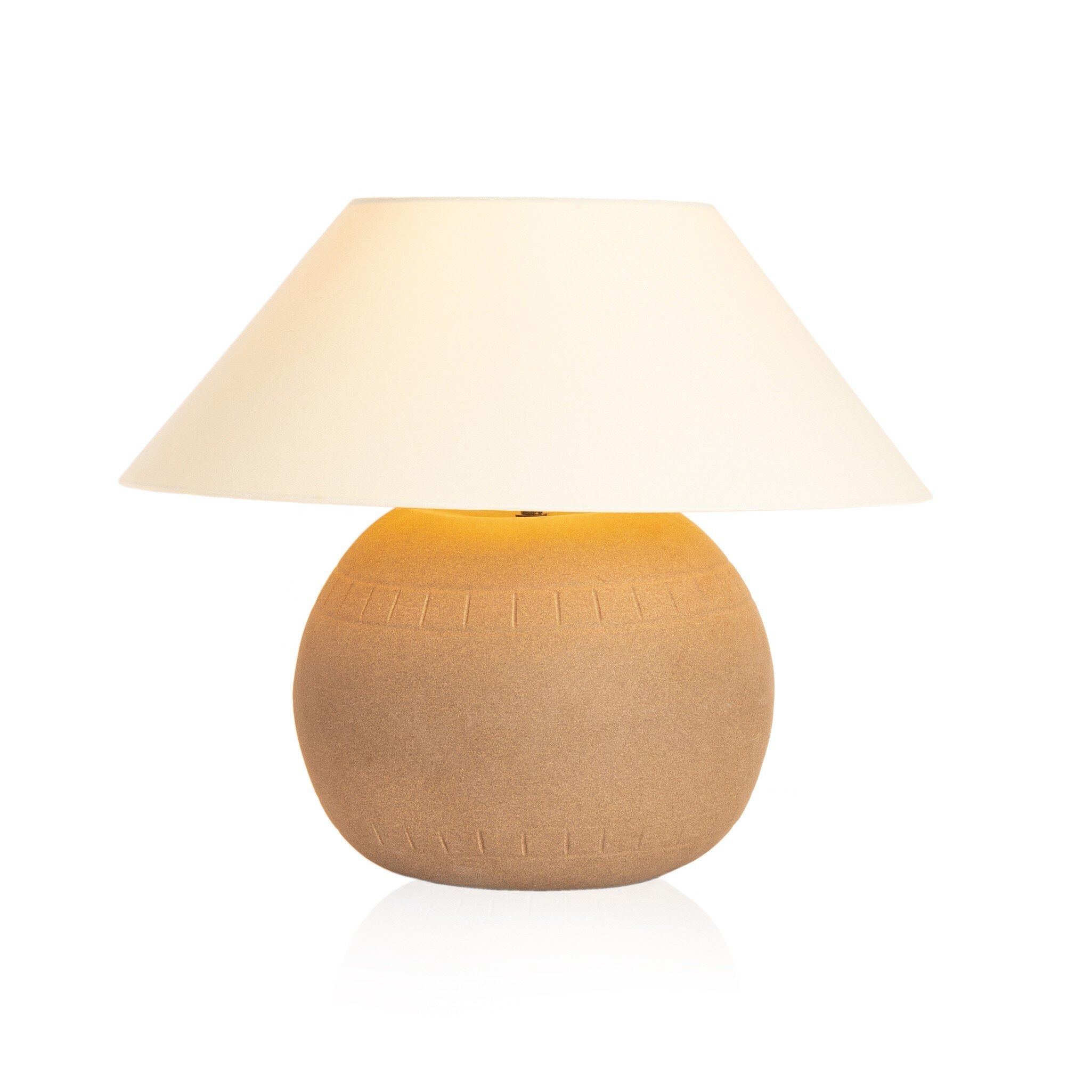 Honus Table Lamp - Dark Sand Porcelain Ceramic - Image 1