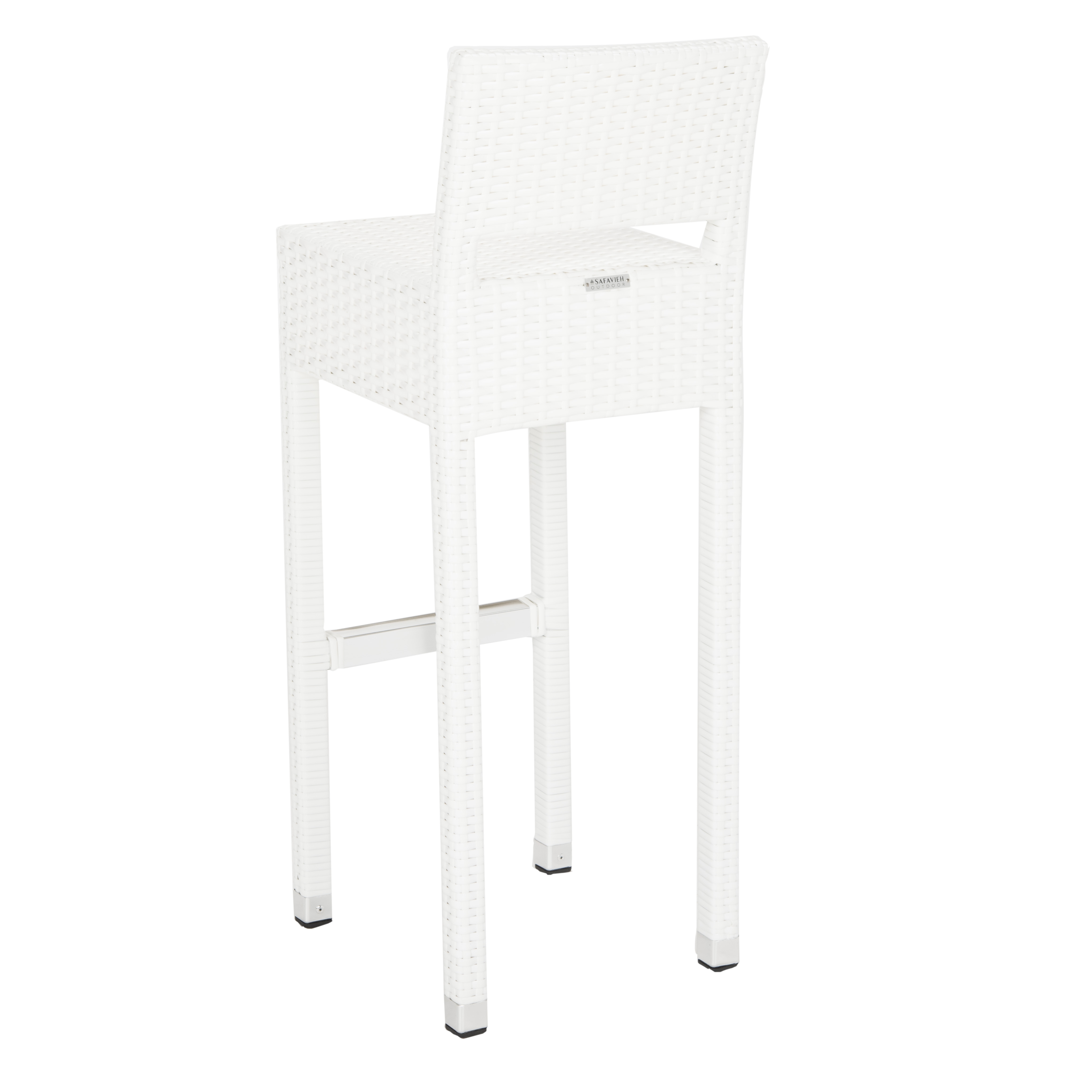 Landry Indoor-Outdoor Bar Stool - White - Safavieh - Image 4