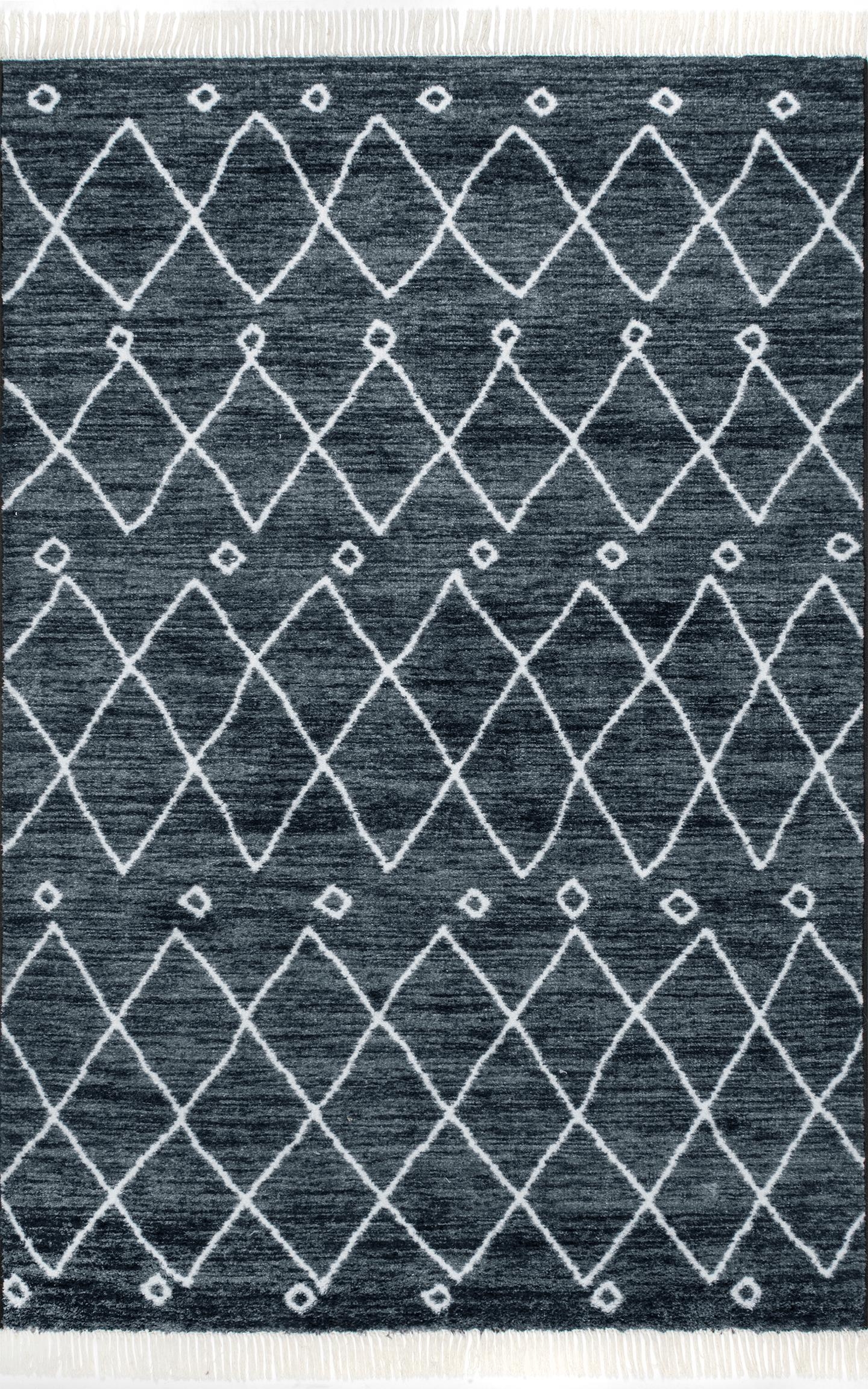 Krystal Trellis Tassel Rug Area Rug - Image 1