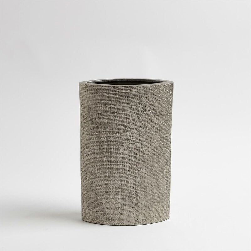 Studio A Home Hemp Etched Vase-Nickel - Image 0