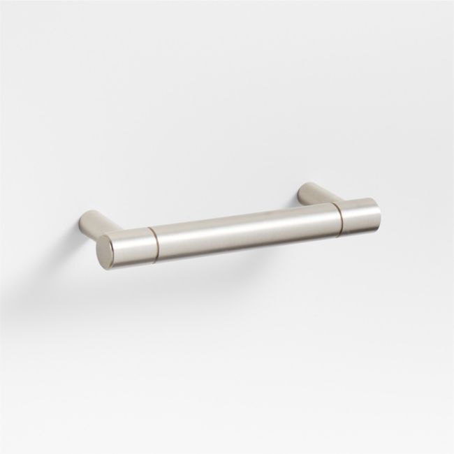 Modern 3" Flat-End Brushed Nickel Cabinet Drawer Bar Pull - Image 0