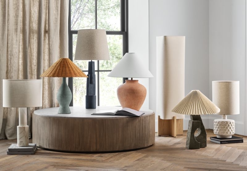 Corfu Terracotta Table Lamp with Tapered Shade 26.6" - Image 4