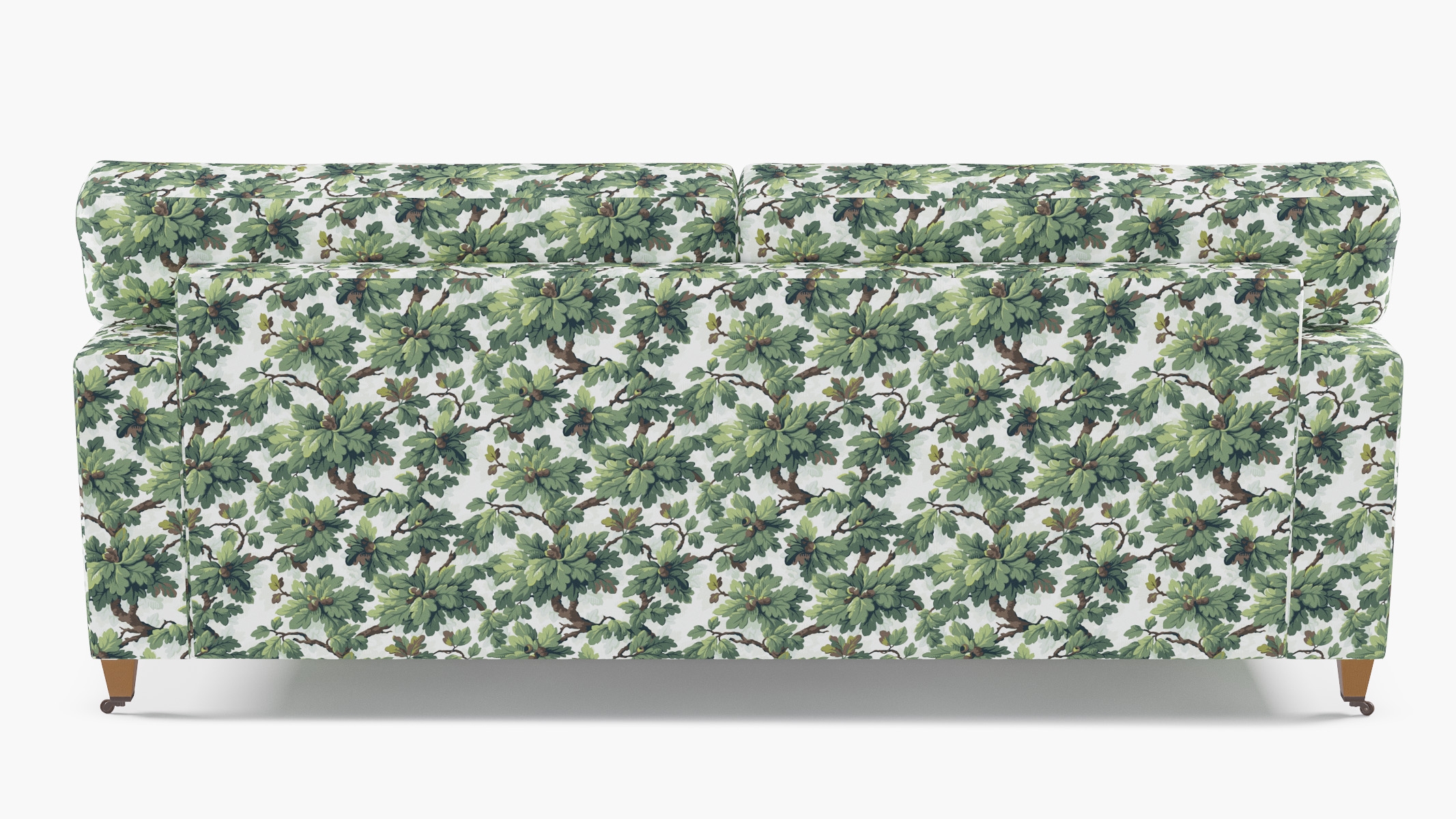 Classic Sofa, Vert Woodland, Natural with Antique Brass Caster - Image 3