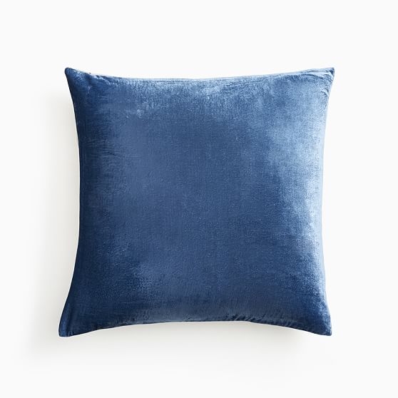 Lush Velvet Pillow Cover, 20"x20", French Blue - Image 0