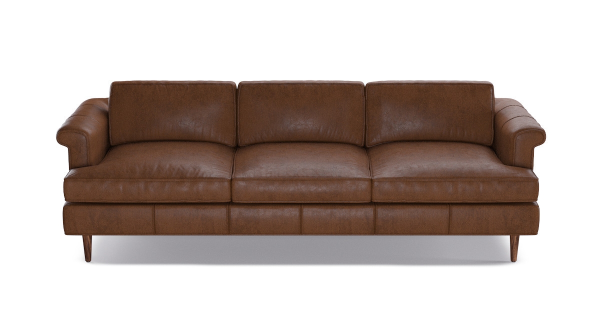 Mid-Century Sofa | Classic Saddle Leather - Image 0