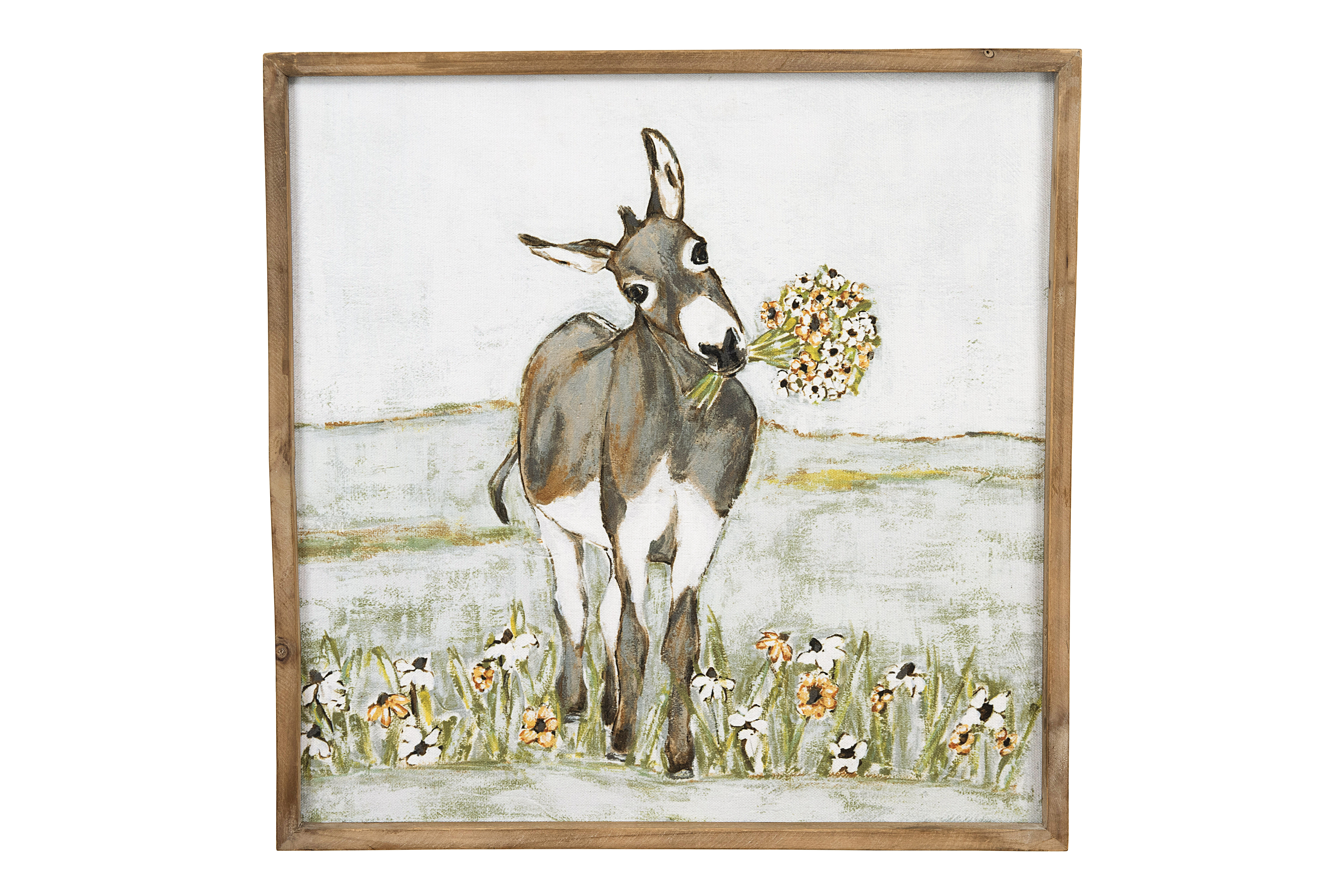 Donkey Wall Décor in Wood Frame - Image 0