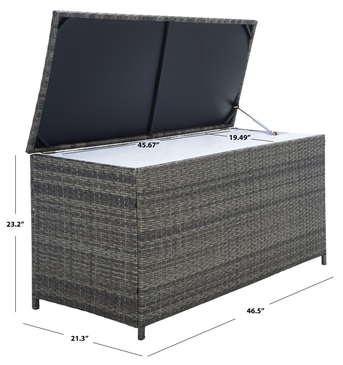 Oliveira Cushion Box - Grey/White - Safavieh - Image 9