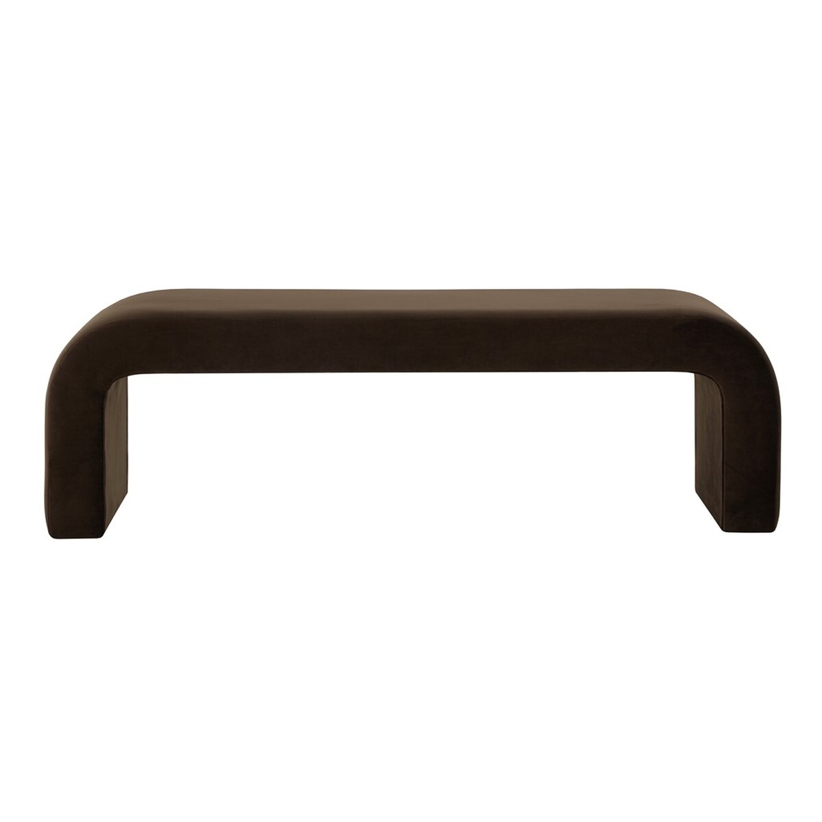 Caralynn Upholstered Bench - Dark Brown - Image 0