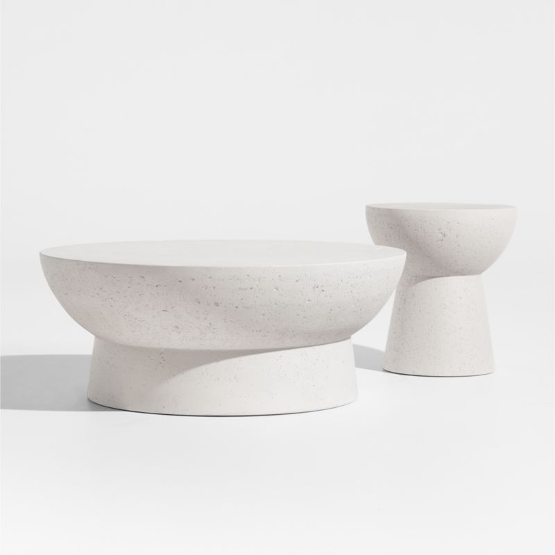 Marfa 40" Outdoor Concrete Coffee Table - Image 3