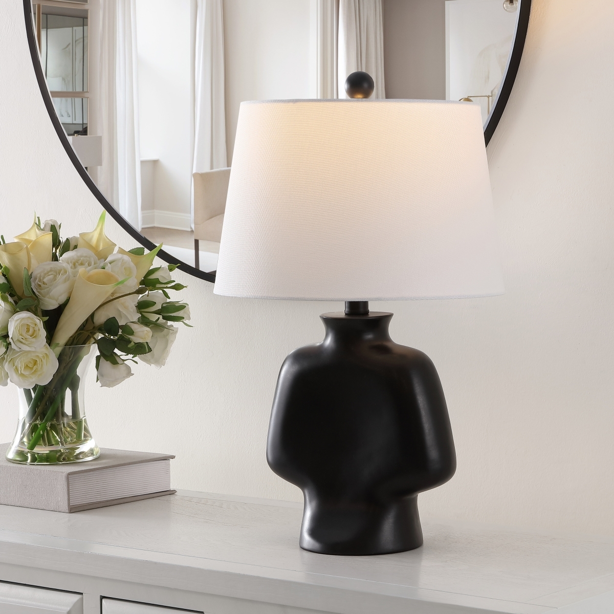 Johari 20.25 Inch Table Lamp - Black - Safavieh - Image 3