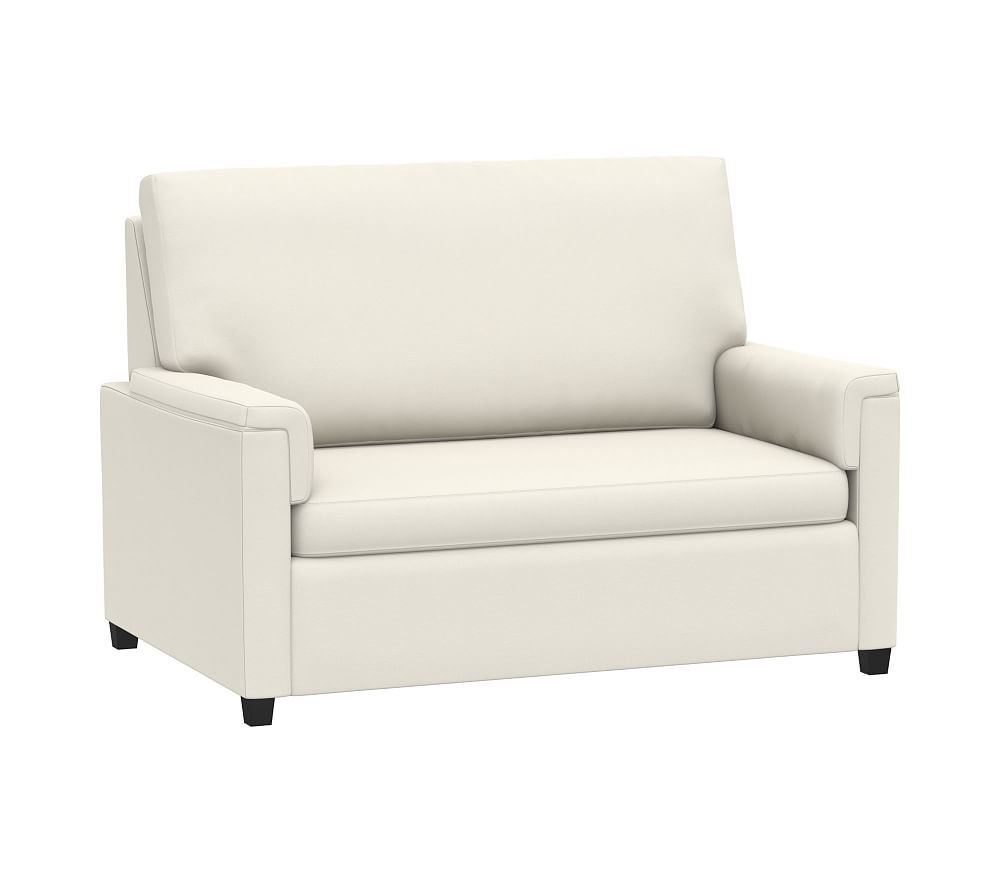 Dream Sleeper Chair, Chenille Plain Weave, Washed Ivory - Image 0