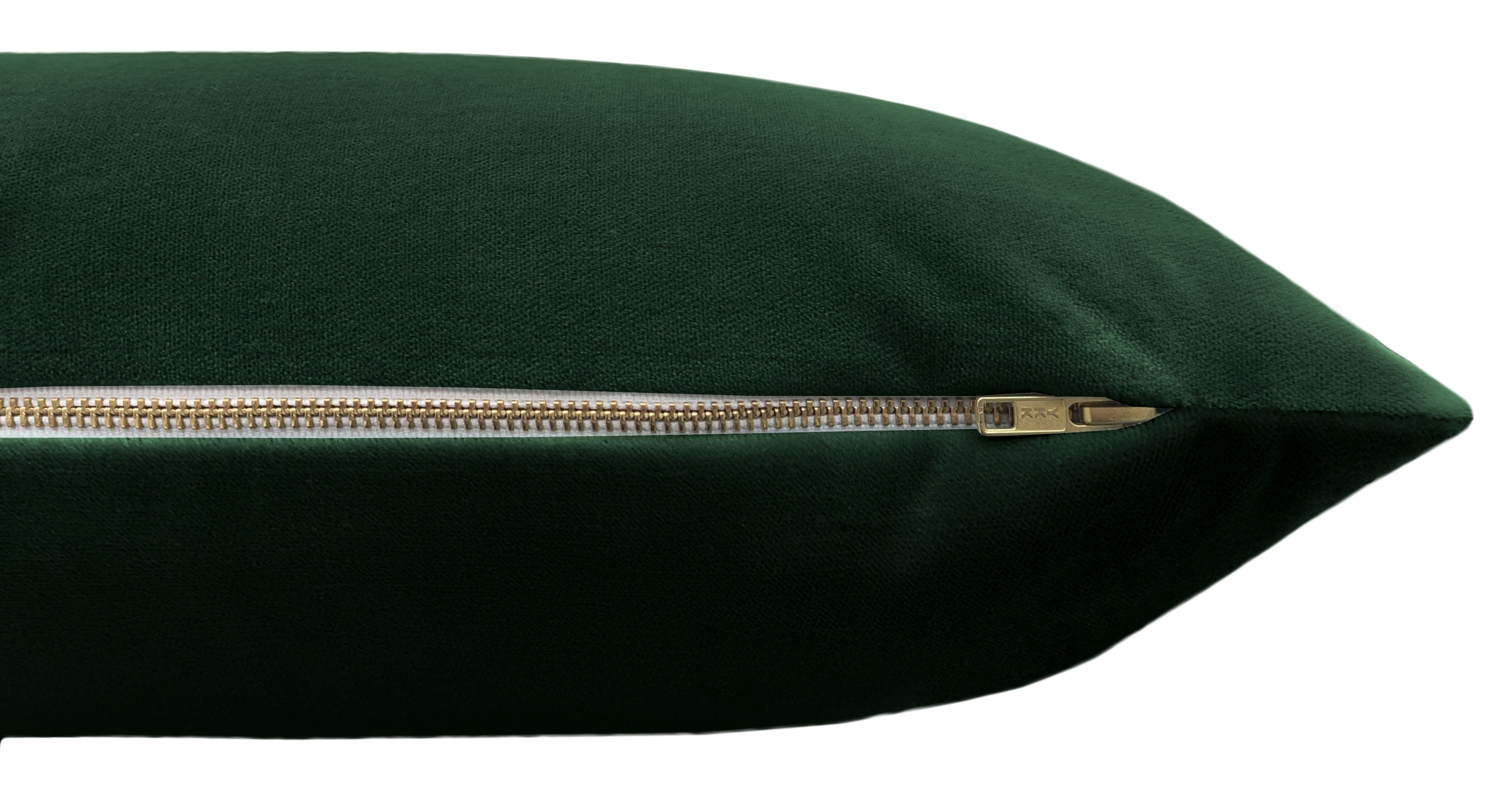THE XL LUMBAR :: SOCIETY VELVET // EMERALD - 14" X 48" - Image 1
