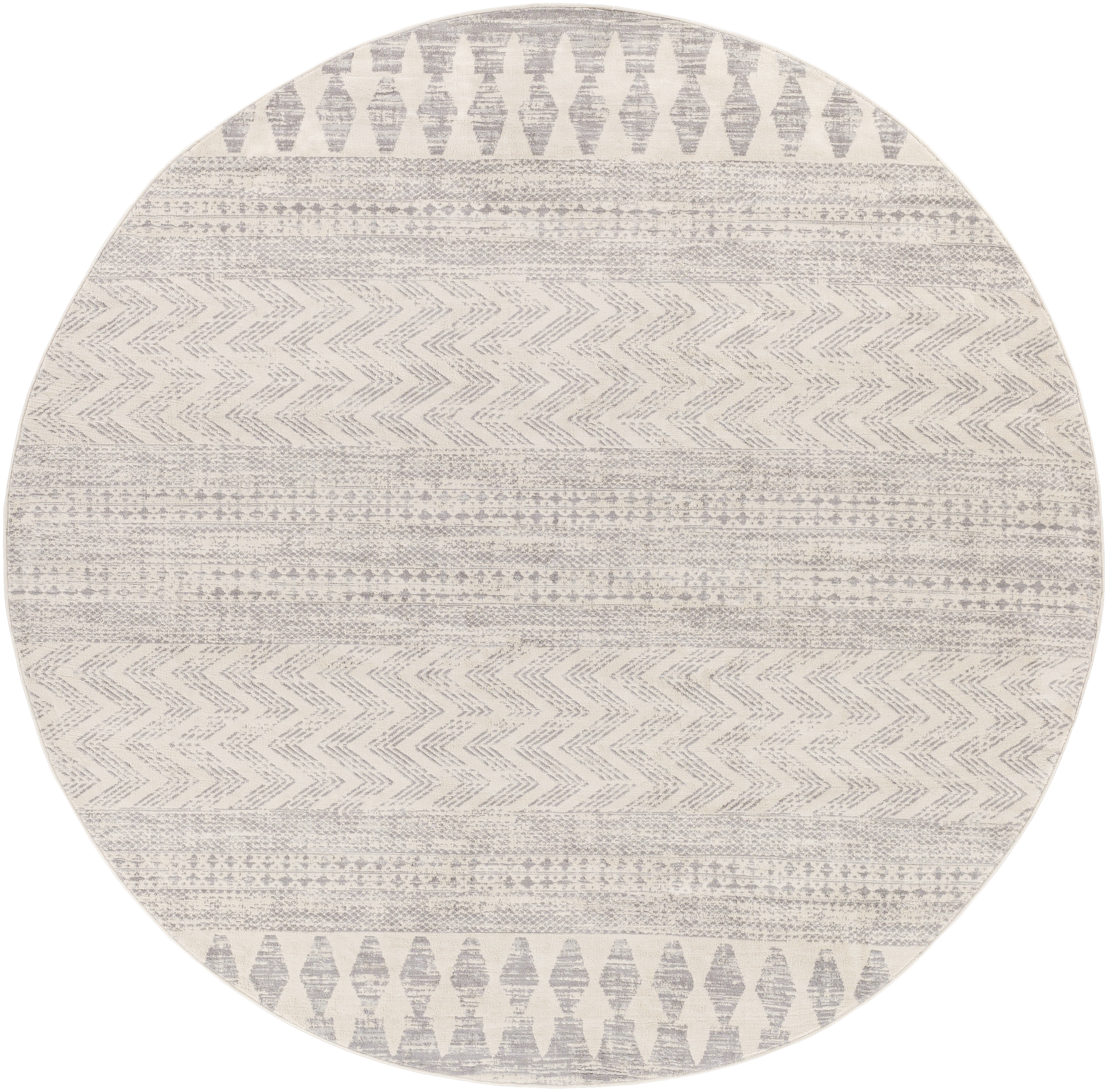 Roma Beige Indoor 7'10" x 7'10" Machine Woven Rug - Image 0