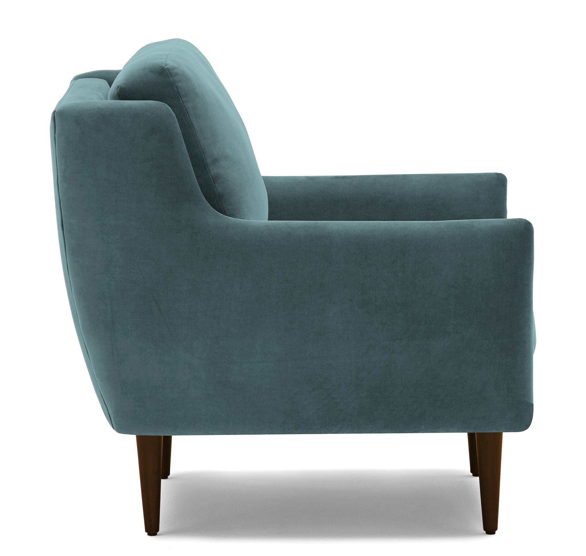 Blue Bell Mid Century Modern Chair - Dawson Slate - Mocha - Image 2