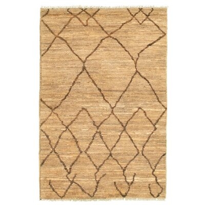 One-of-a-Kind Fjodor Hand-Knotted 2010s Tan 3'3" x 4'9" Wool Area Rug - Image 0