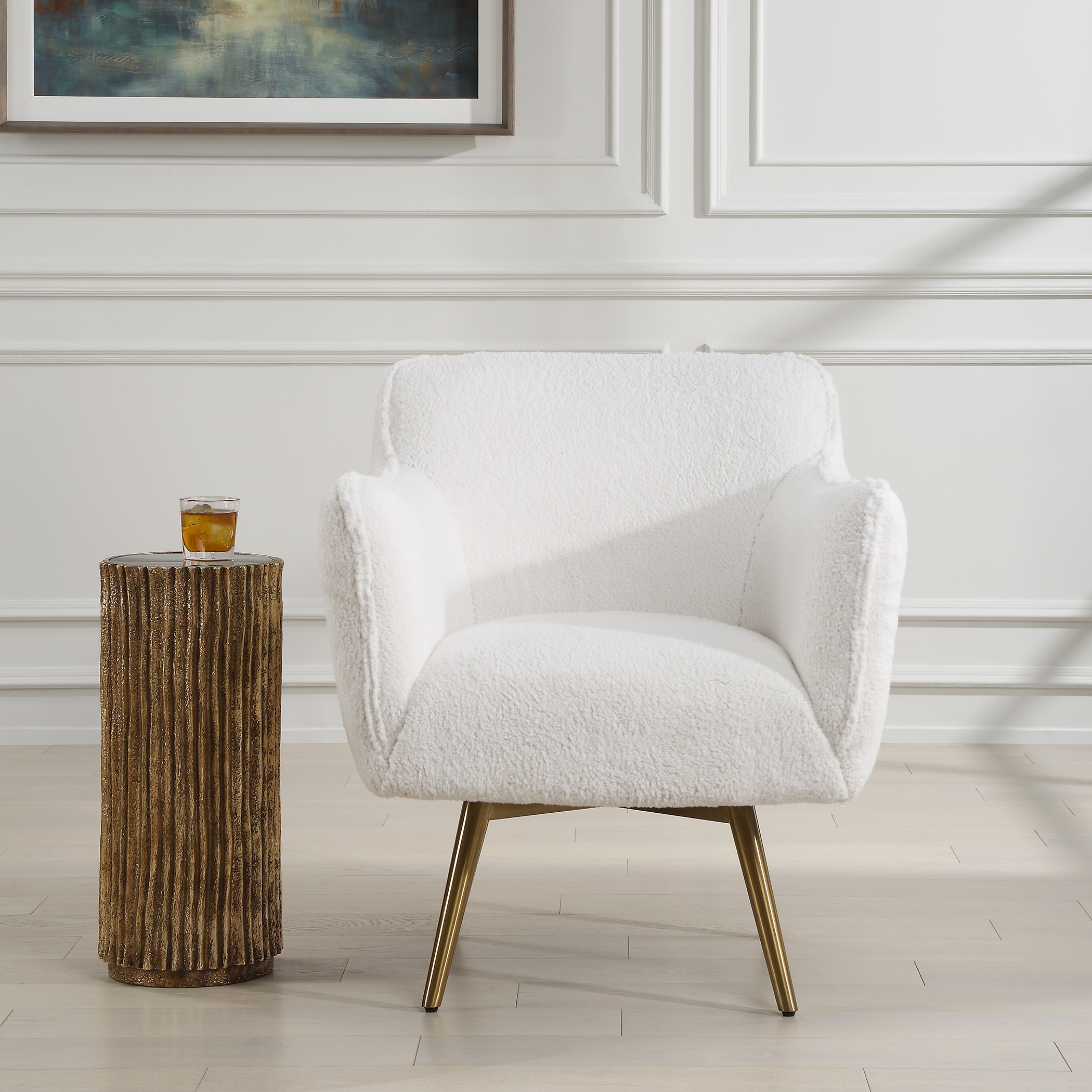 Oasis White Swivel Chair - Image 2