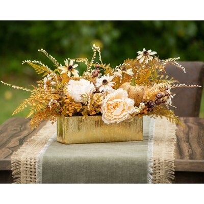 Fall Peonies Centerpieces in Vase - Image 0