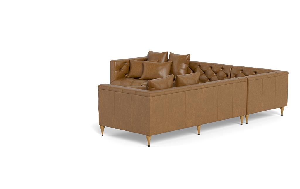 Ms. Chesterfield Leather Corner Sectional Sofa by Apartment Therapy - Image 2