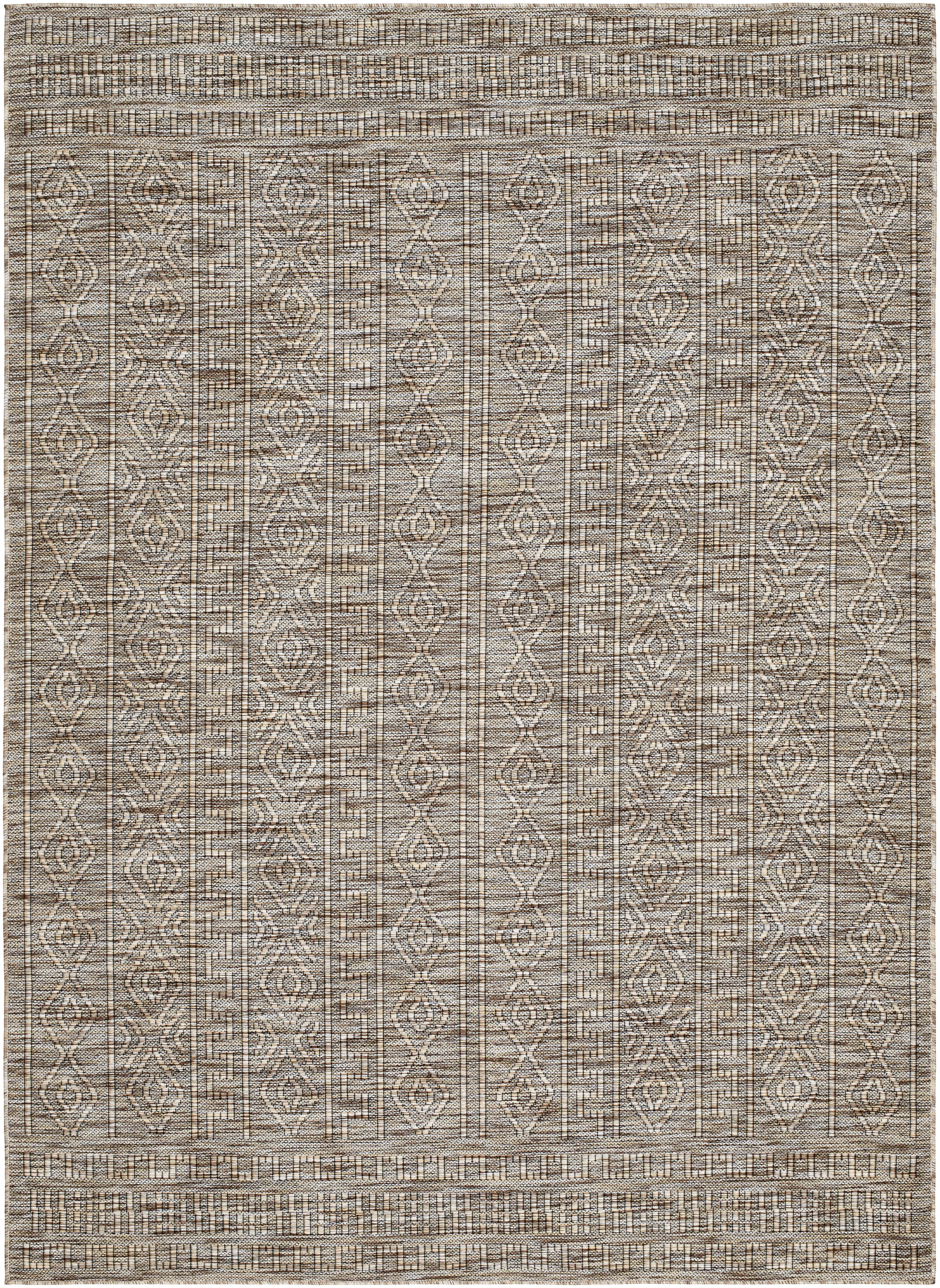 Terrace Beige Outdoor 2' x 2'11" Machine Woven Rug - Image 0