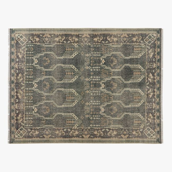 Cala Hand-Knotted Faded Teal New Zealand Wool Area Rug 9'x12' - Image 1