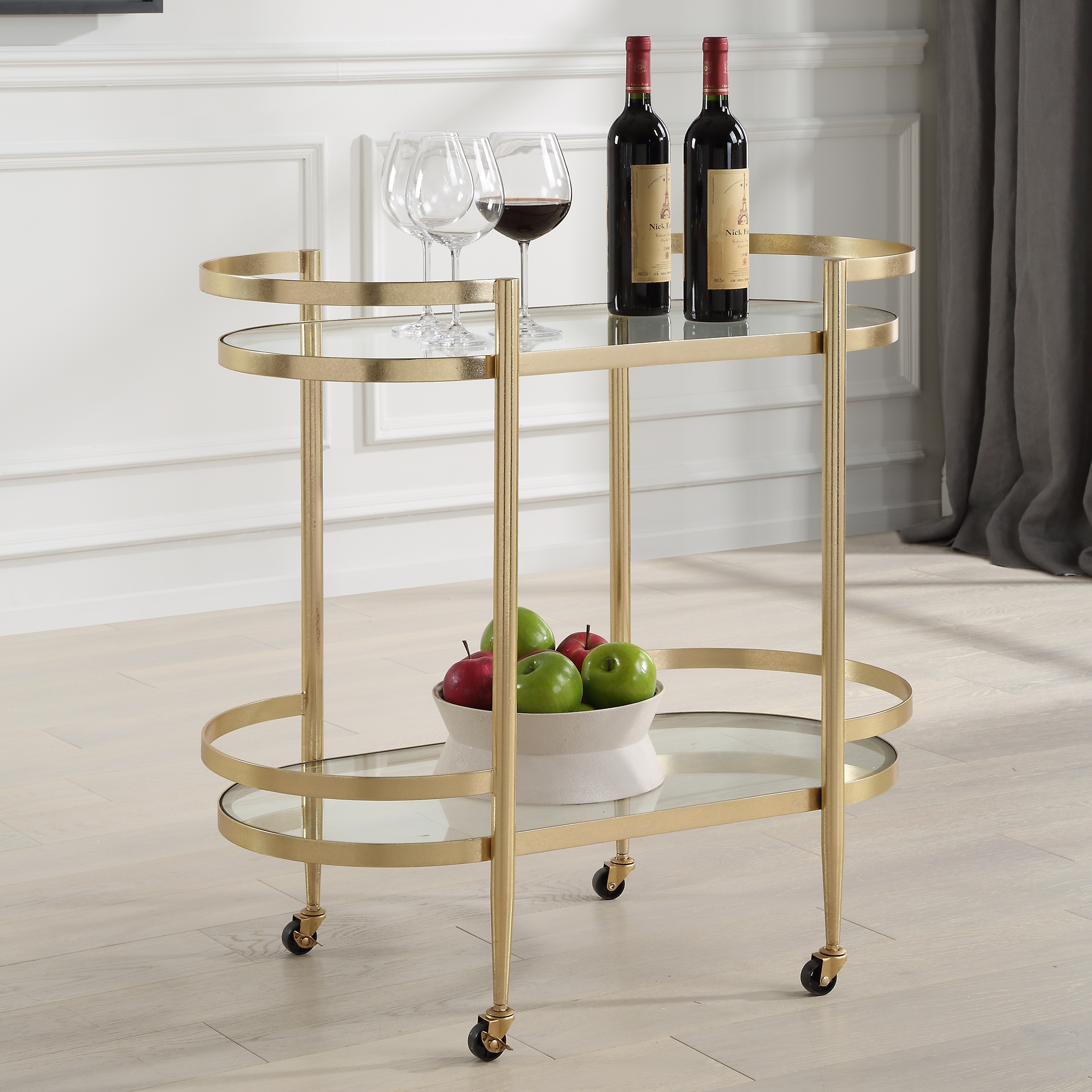 Isabelle Gold Bar Cart - Image 2