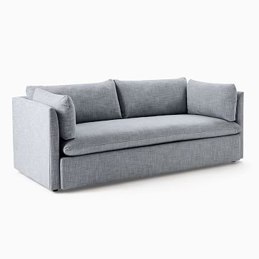 Shelter 84" Sofa, Poly, Basket Slub, Pearl Gray, Concealed Supports - Image 1