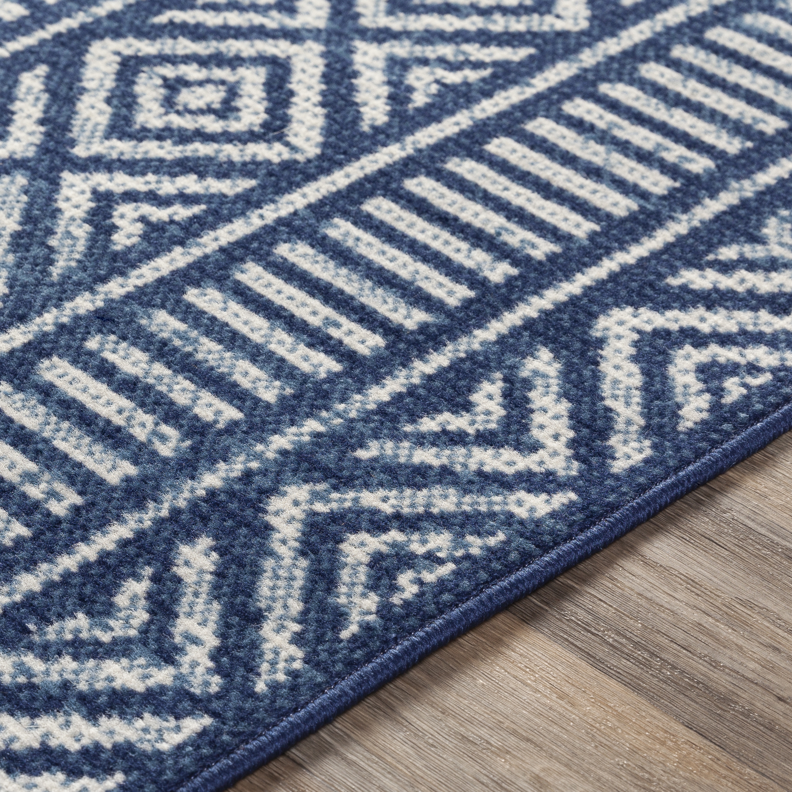 Ustad Blue Indoor 2' x 2'11" Machine Woven Rug - Image 3