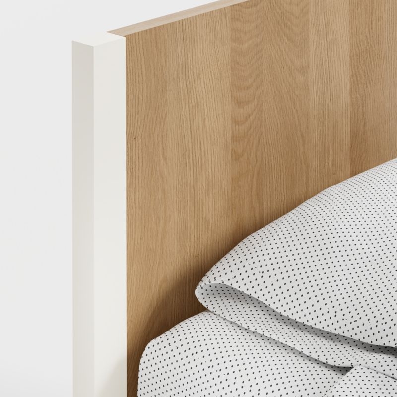 Opie Linen White Wood Toddler Bed Rail - Image 1