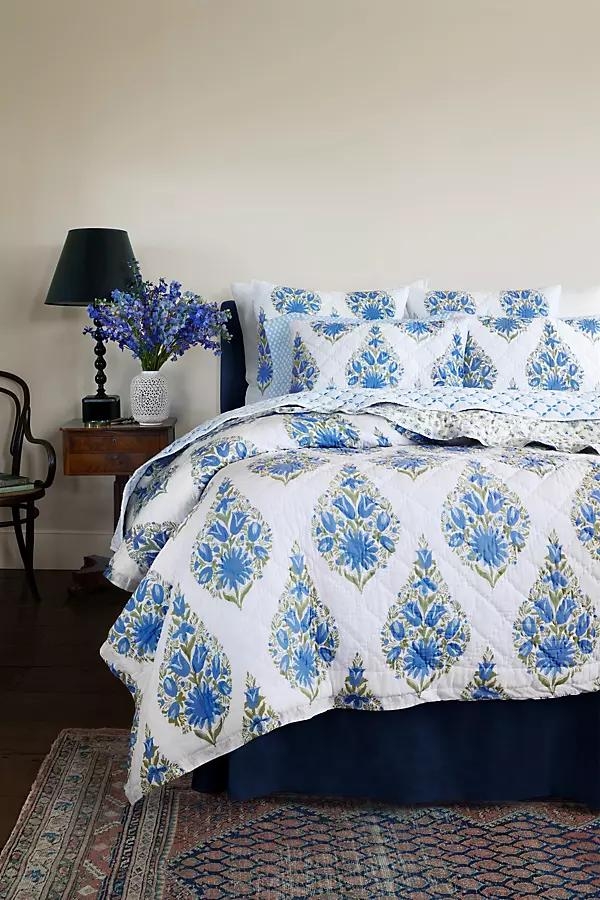 John Robshaw Mayra Azure Quilt - Image 0