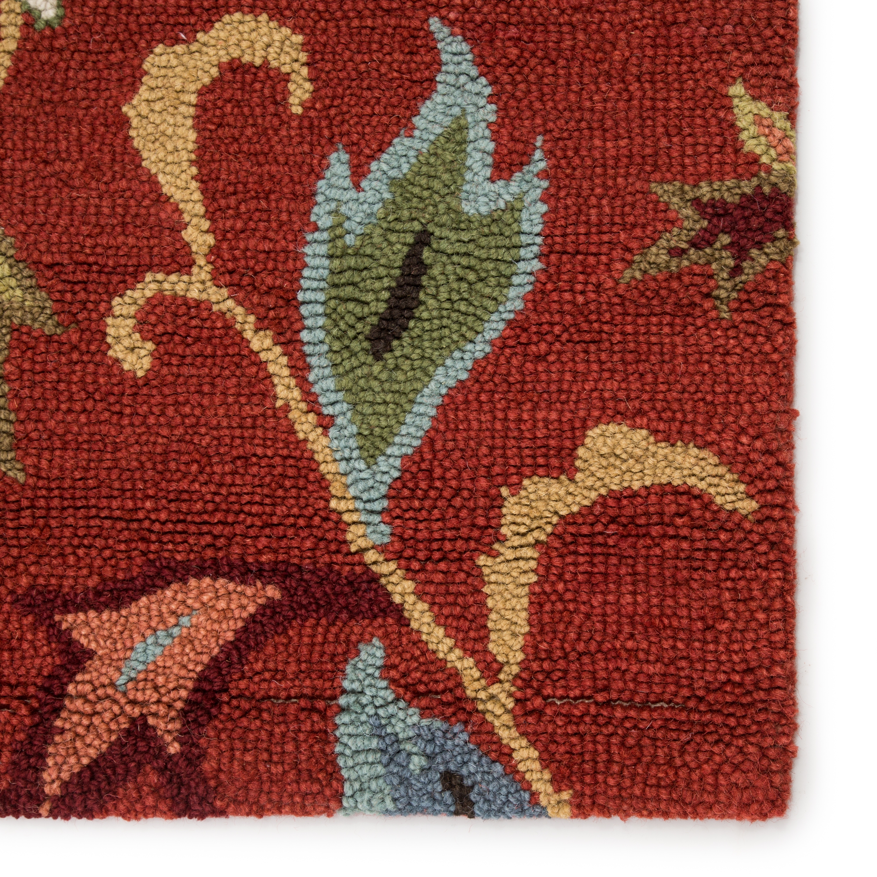 Zamora Handmade Floral Red/ Multicolor Area Rug (3'6" X 5'6") - Image 3