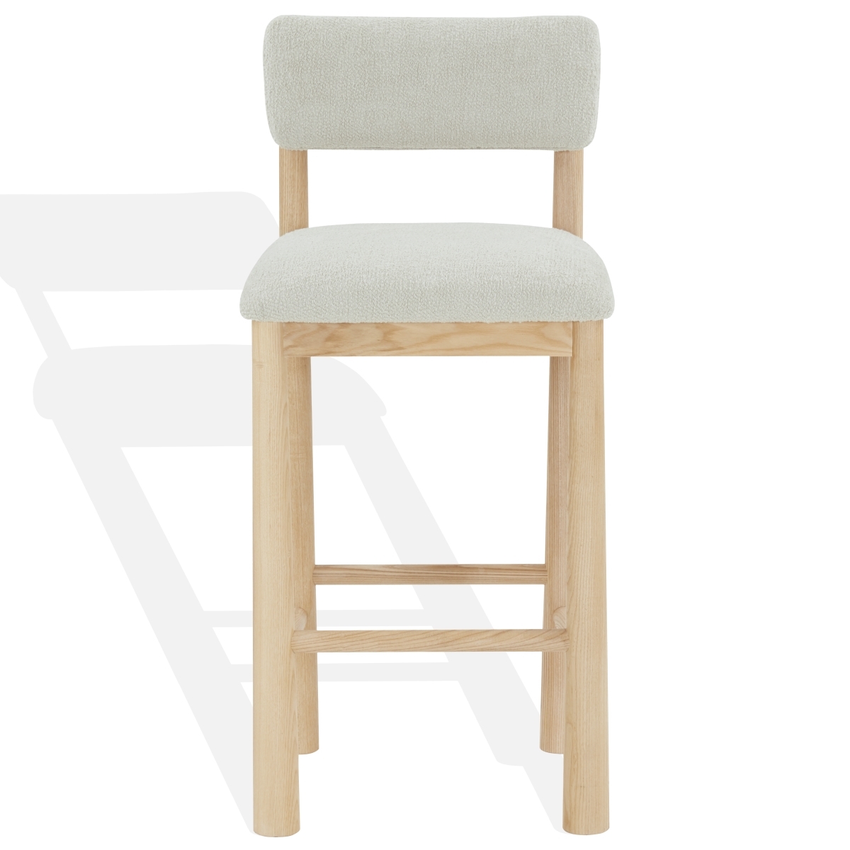 Wrenley Boucle Barstool - Taupe/Natural - Image 0