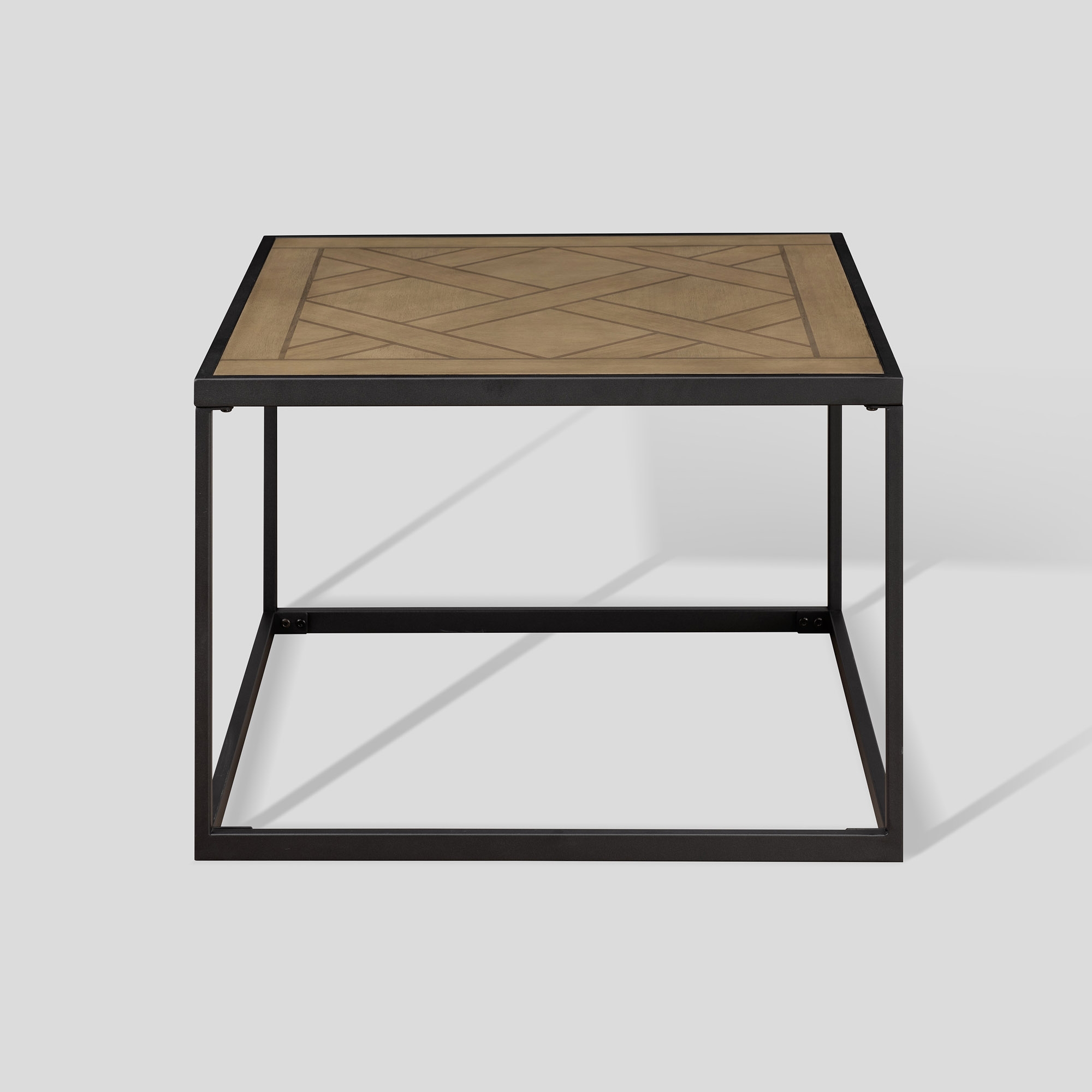 25" Square Coffee Table with Parquet Top - Parquet Veneer - Image 1