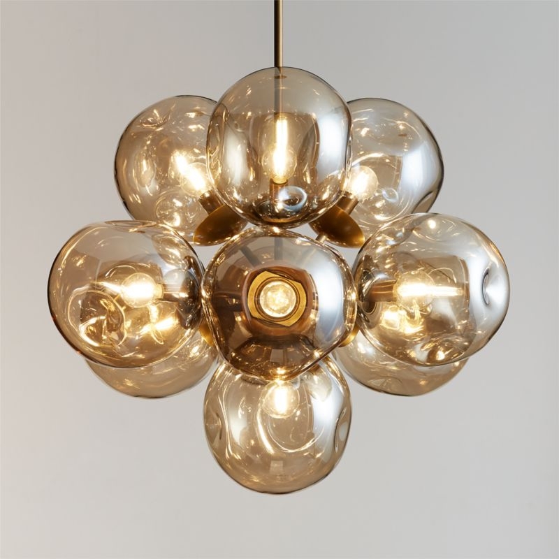 Etienne Glass Chandelier Light 27.7" - Image 0