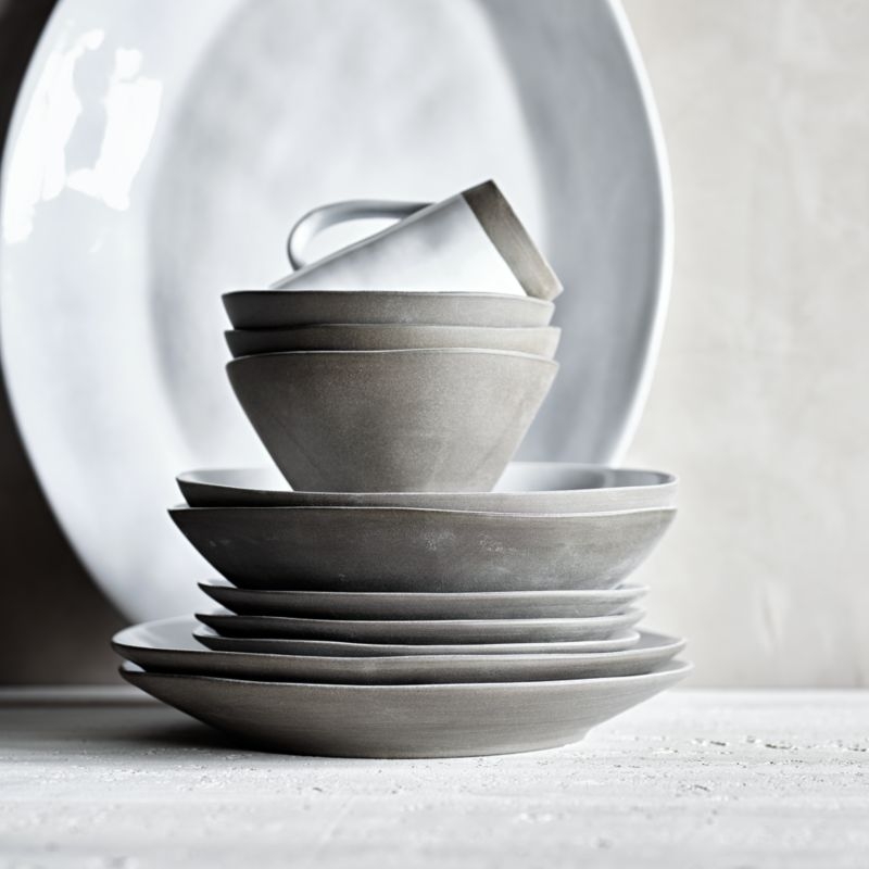 Marin White Recycled 4-Piece Place Setting - Image 2