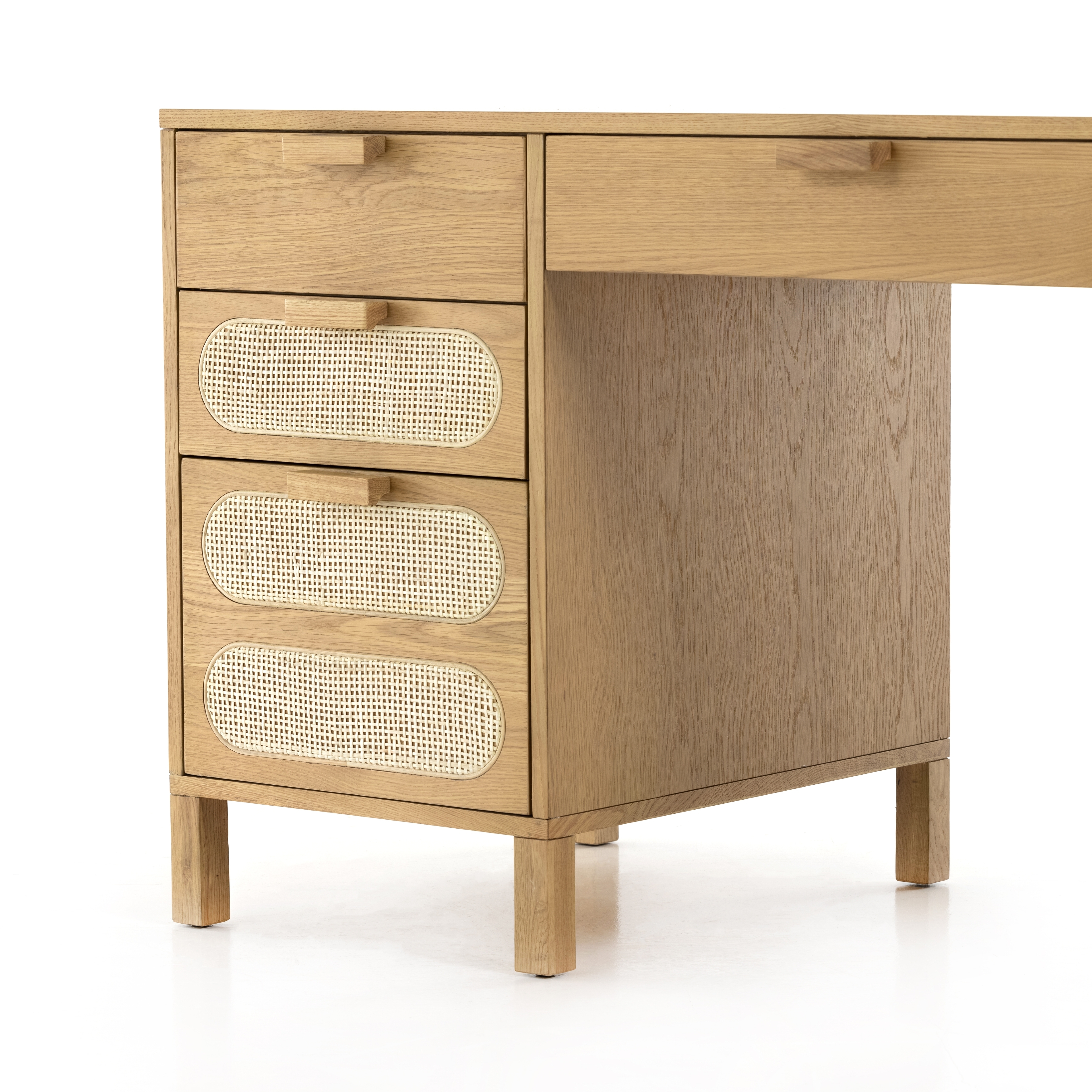 Allegra Executive Desk-Honey Oak Veneer - Image 14