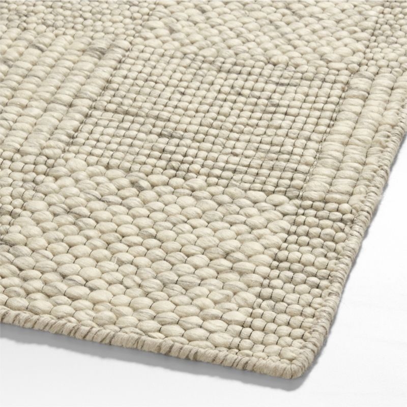 Chunky Squares Wool and Polyester Grey Kids Performance Area Rug 6'x9' - Image 2