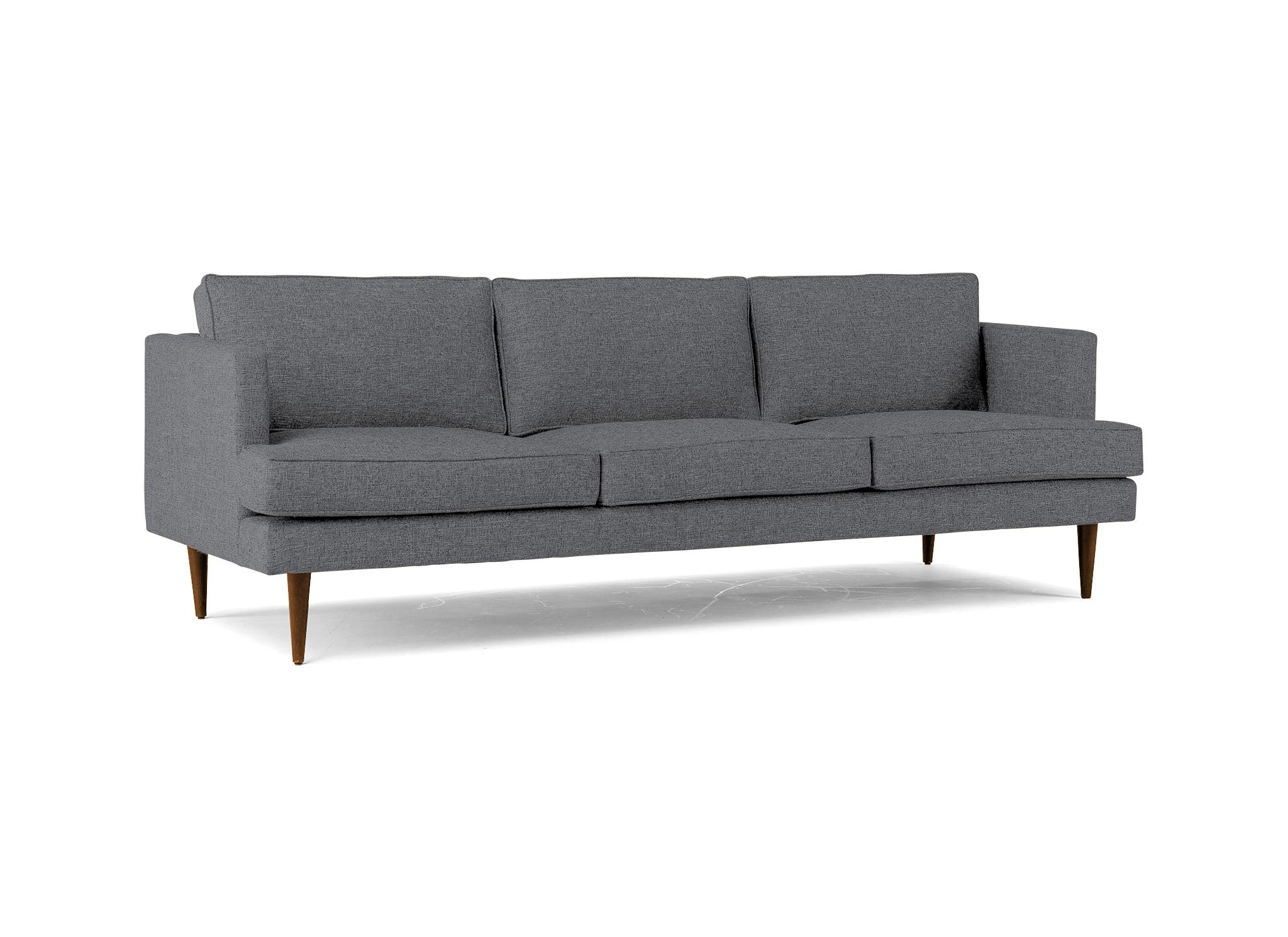 Gray Preston Mid Century Modern Grand Sofa - Essence Ash - Mocha - Image 1