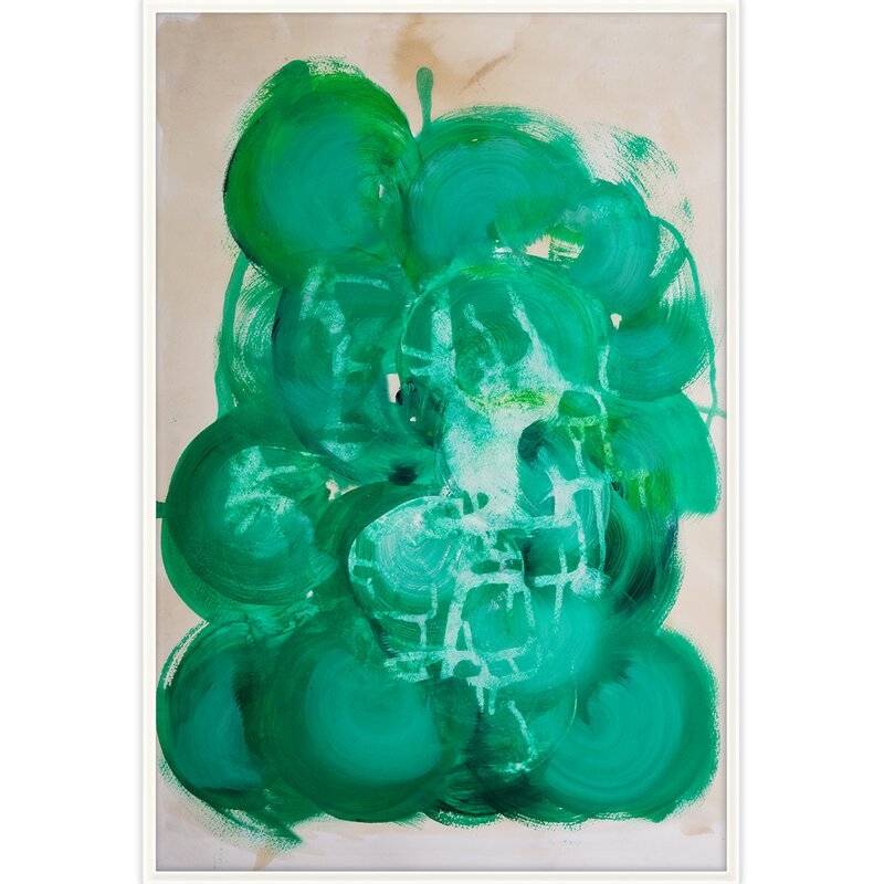 Zoe Bios Creative 'Jade Stack 1' - Picture Frame Painting on Paper - Image 0