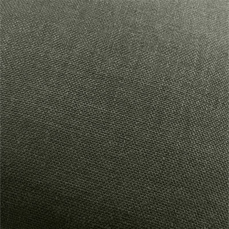 Relaxed Linen Layering 20"x20" Burnt Green Throw Pillow Cover - Image 3