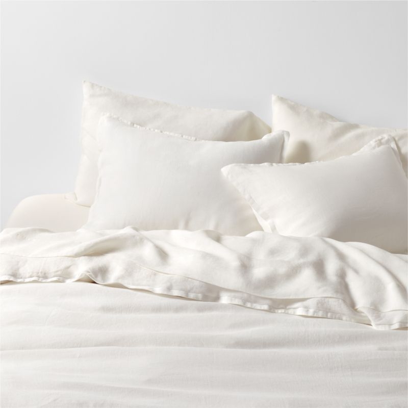 New Natural EUROPEAN FLAX ™-Certified Linen Pampas Ivory Standard Bed Pillow Sham - Image 1