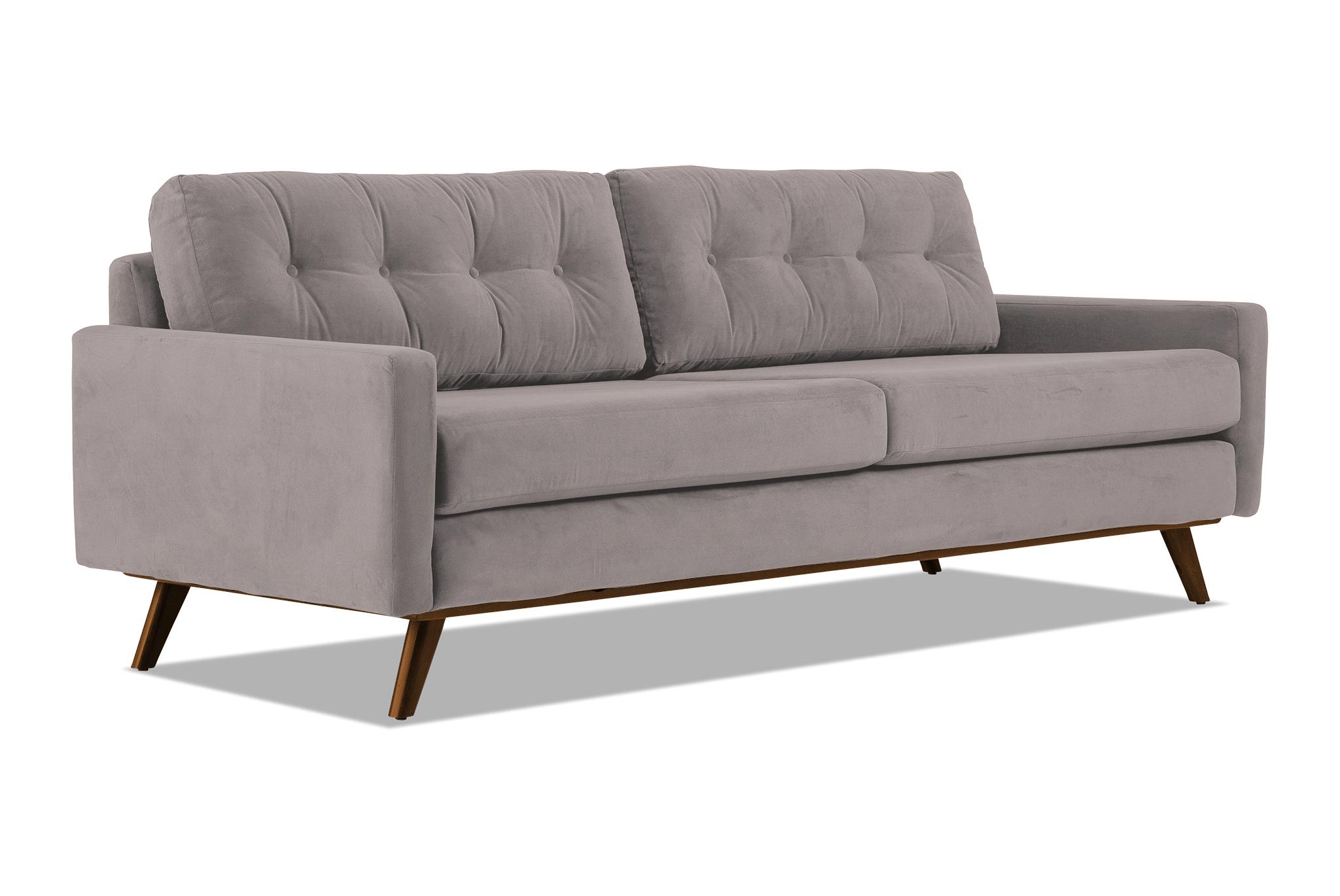 Purple Hopson Mid Century Modern Sofa - Sunbrella Premier Wisteria - Mocha - Image 1