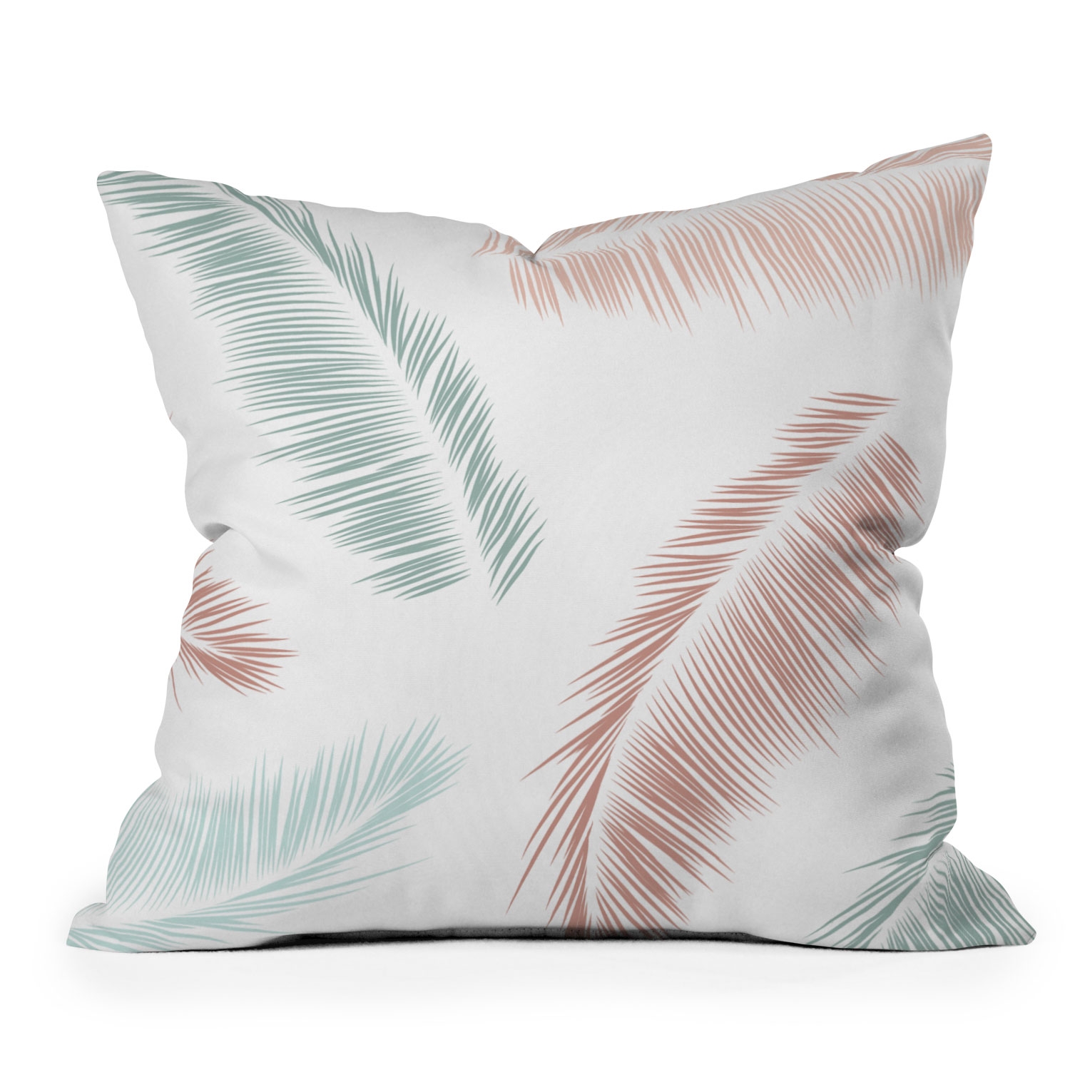 Tropical Palm Leaves V2 by Kelly Haines - Indoor Throw Pillow 20" x 20" Cover Only - Image 0