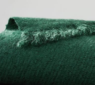 Boucle Faux Mohair Throw, 50 x 60", Emerald - Image 1