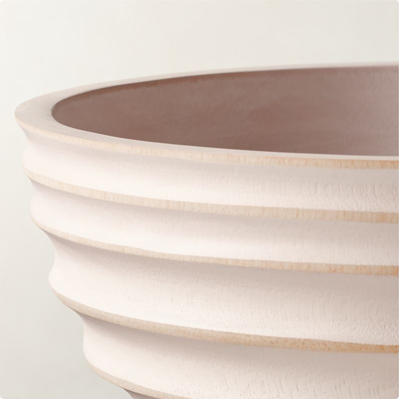 Donatello White Wash Wood Serving Bowl - Image 2