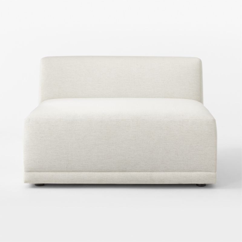 Faible White Performance Fabric Armless Chair - Image 1