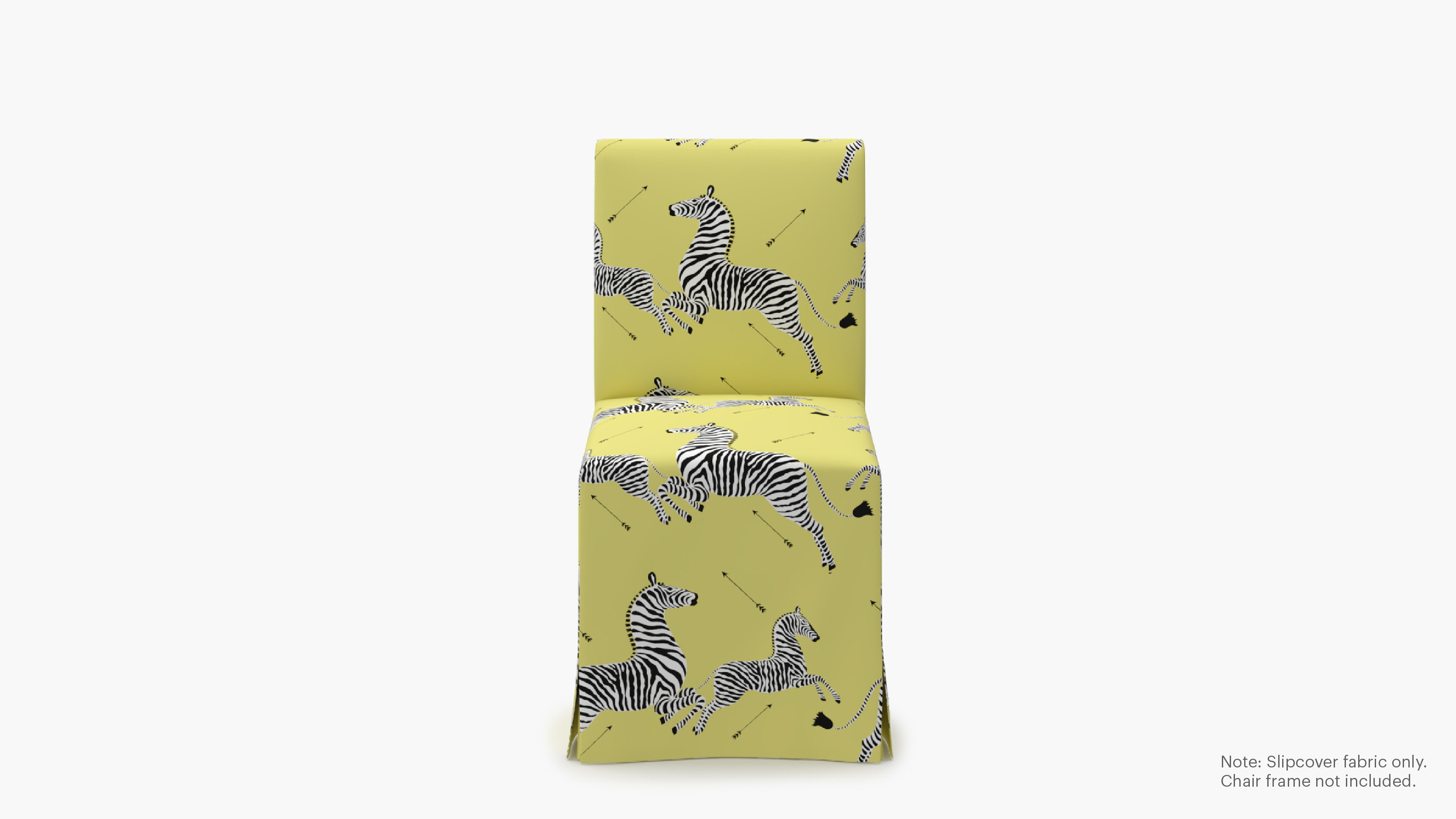 Slipcovered Signature Dining Chair - Cover Only, Yellow Zebra - Image 0