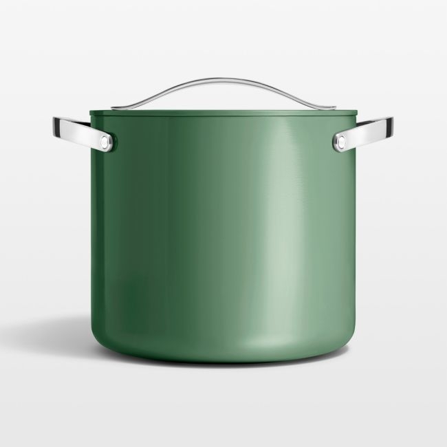 Caraway ® Cookware Plus Sage Ceramic 12-Qt. Stock Pot with Lid - Image 0
