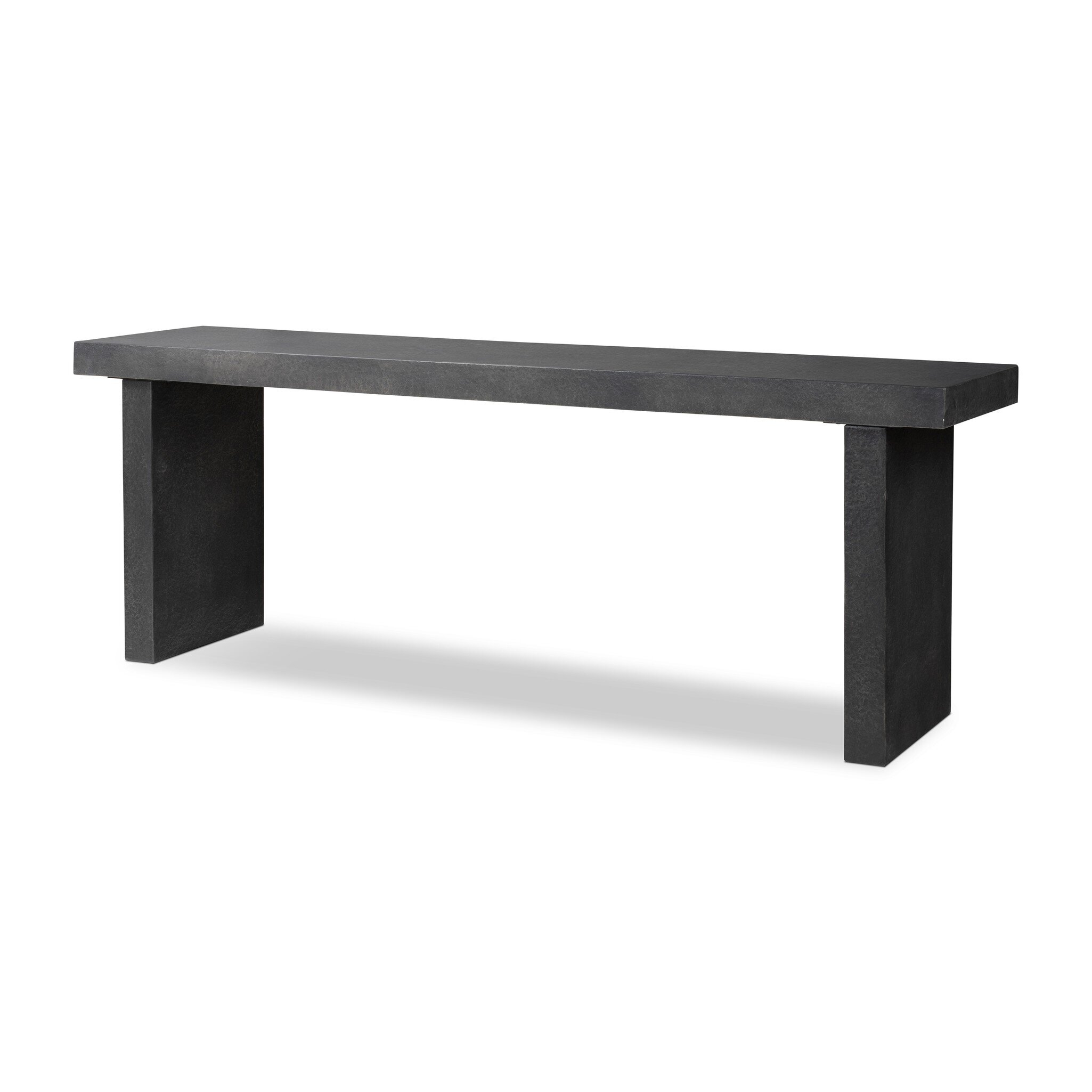 Huesca Outdoor Console Table - Distressed Graphite Concrete - Image 0