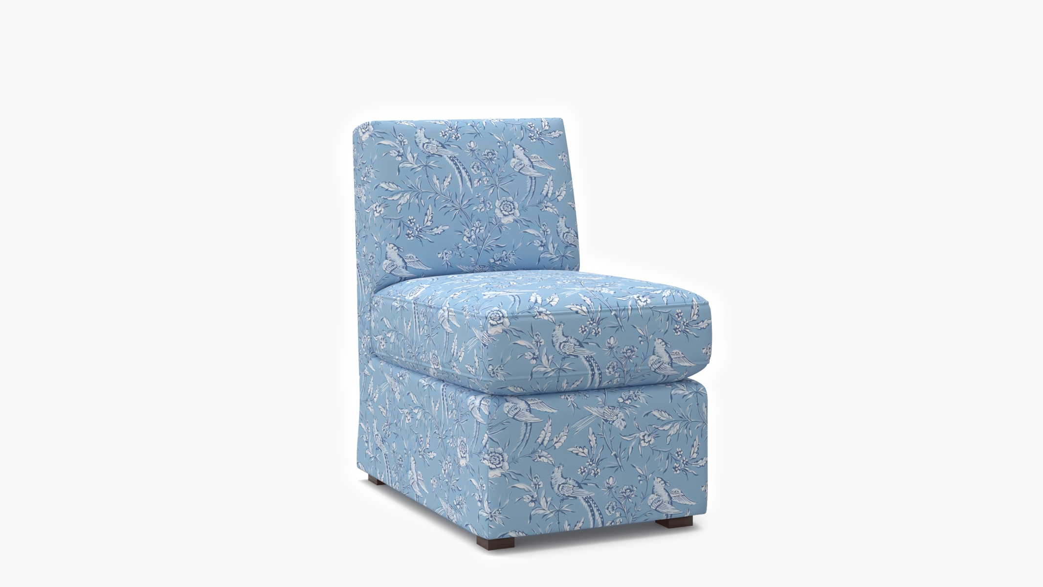 Petite Slipper Chair, Blue Aviary - Image 1