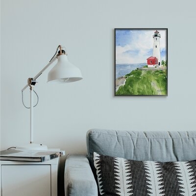 Beach Cliff Lighthouse Ocean Overlook Landscape - Image 0